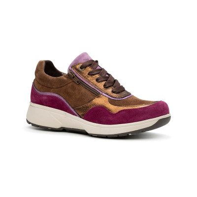 Xsensible Stretchwalker sneaker Lima bruin combi bij Krisman&Westeneng