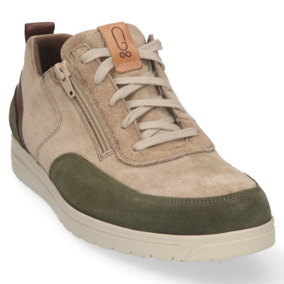 Gijs H-wijdte veterschoen beige combi 2085 bij Krisman&Westeneng